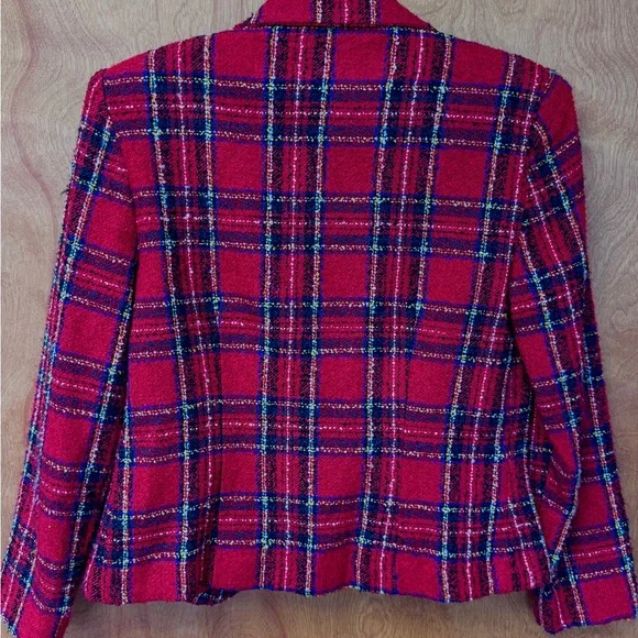 Vintage Bentley red plaid blazer. - Picture 6 of 7